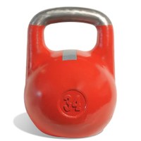 гиря чемпионская titan 34 кг (красная с серой полосой)