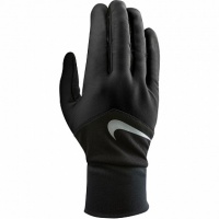 перчатки для бега nike women's dri-fit tempo run gloves black/black/silver
