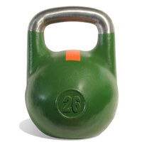 гиря чемпионская titan 26 кг (зеленая с оранжевой полосой)