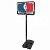 баскетбольная стойка spalding logoman series portable 44'' composite