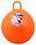 мяч-попрыгун "медвежонок" gb-403, 65 см, с ручкой, оранжевый