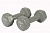 гантели для аэробики в виниловой оболочке (пара) 3,60 кг inex in/vd-8 серый